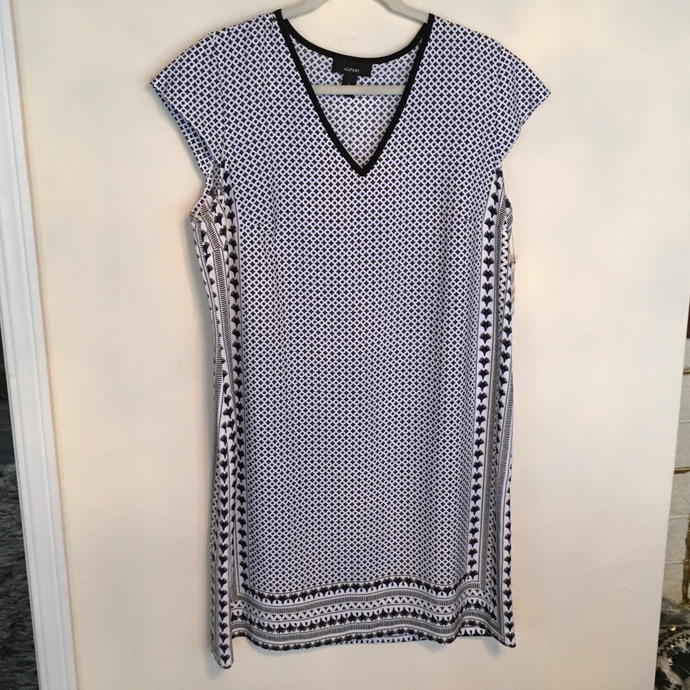 Alfani Black and White Patterned Dress, NWT